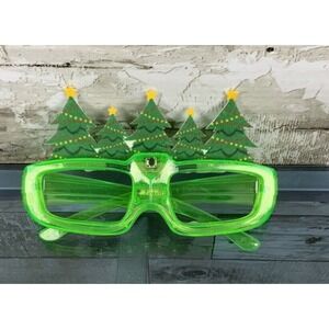 LED Lighted Holiday Green Trees Christmas Eyeglasses Plastic Frames